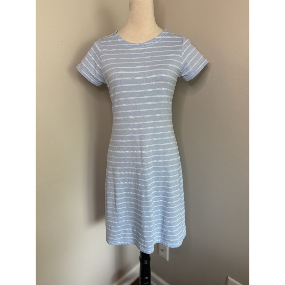 STS Sail to Sable Dress Womens S Small Blue White Stripe Short Sleeve Coastal
